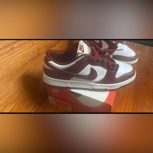 Nike Dunks Burgundy & White